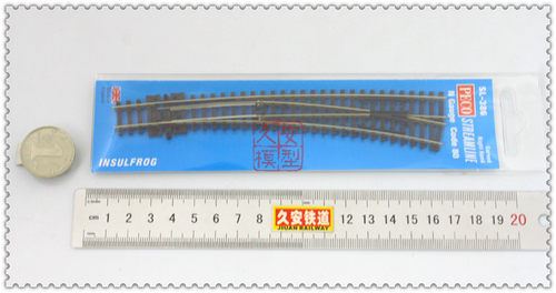 PECO 专业火车模型轨道 N比例1:160 CODE80 SL-386 大号右弯岔