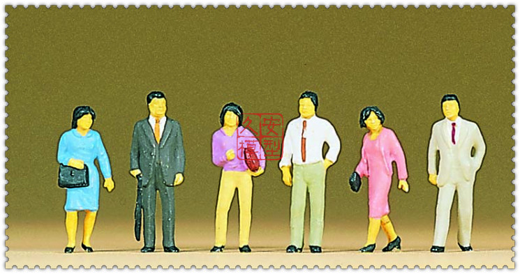久安铁道 仿真人物 微缩小人 1:87 PREISER 10119 日本路人