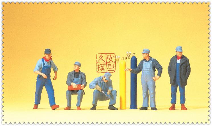 久安铁道 仿真人物 微缩小人 1:87 PREISER 10535 美国铁路员工