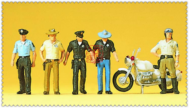 久安铁道 仿真人物 微缩小人 1:87 PREISER 10370 美国警察