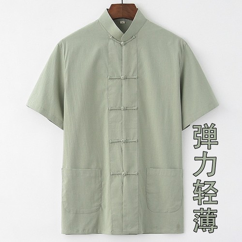 唐装夏季潮牌复古中国风薄款棉麻