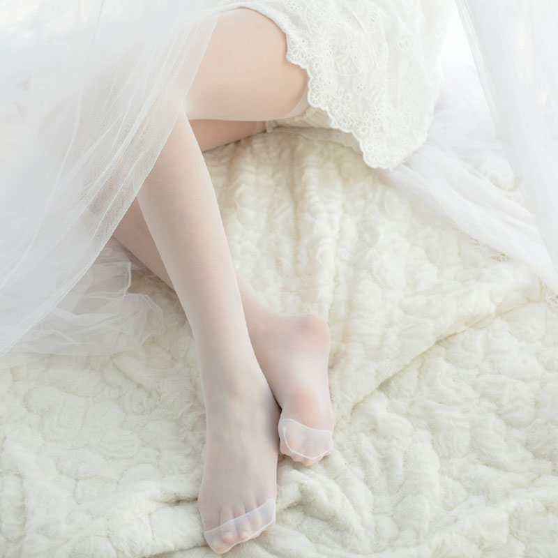 日系软妹lolita夏洛丽塔半透甜美白色薄袜子JK校园学生连裤袜20D