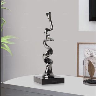现代简约蒸蒸日上抽象雕塑酒店办公室客厅玄关轻奢落地摆件礼品