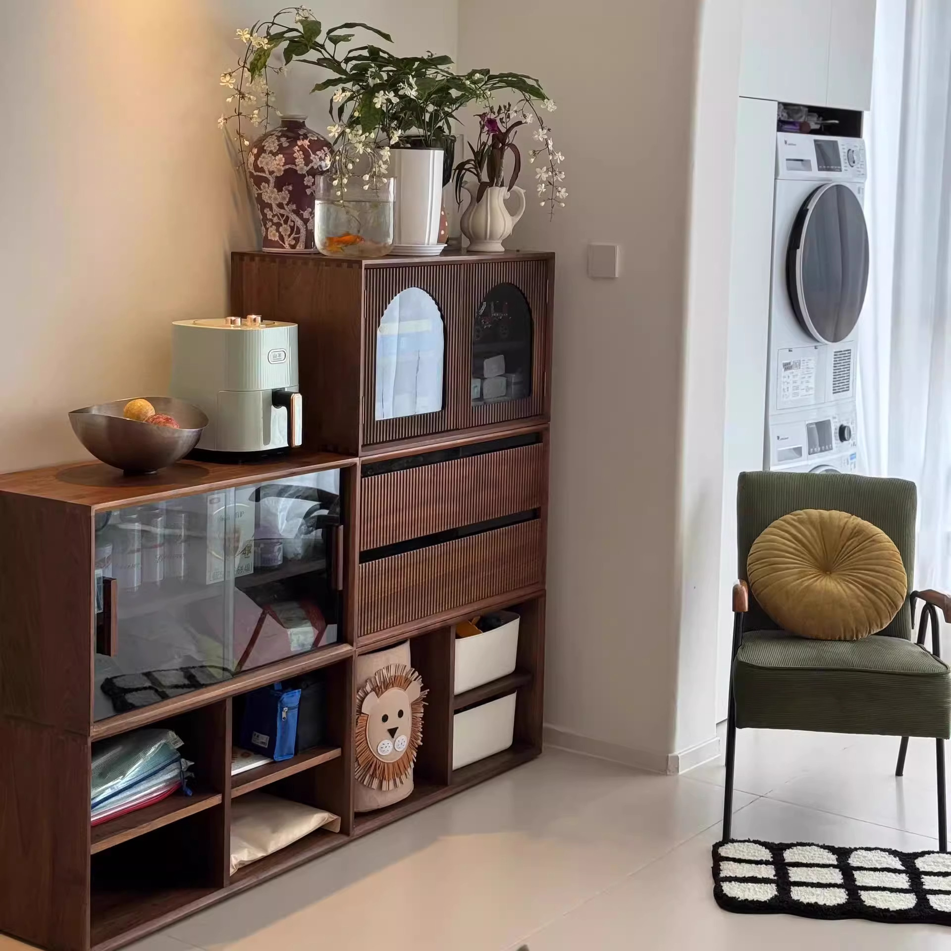 新中式休闲白蜡木黑胡桃实木餐边柜客厅酒店民宿储物落地柜收纳柜,全屋定制,定制餐边柜,淘宝优惠券,粉丝福利购,淘宝优惠卷