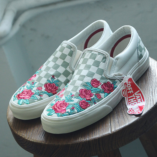 vans图案一脚蹬男女板鞋低帮