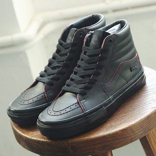 VANS范斯Skate Sk8男女黑红色高帮耐磨透气专业滑板鞋VN0A5FCC9CX