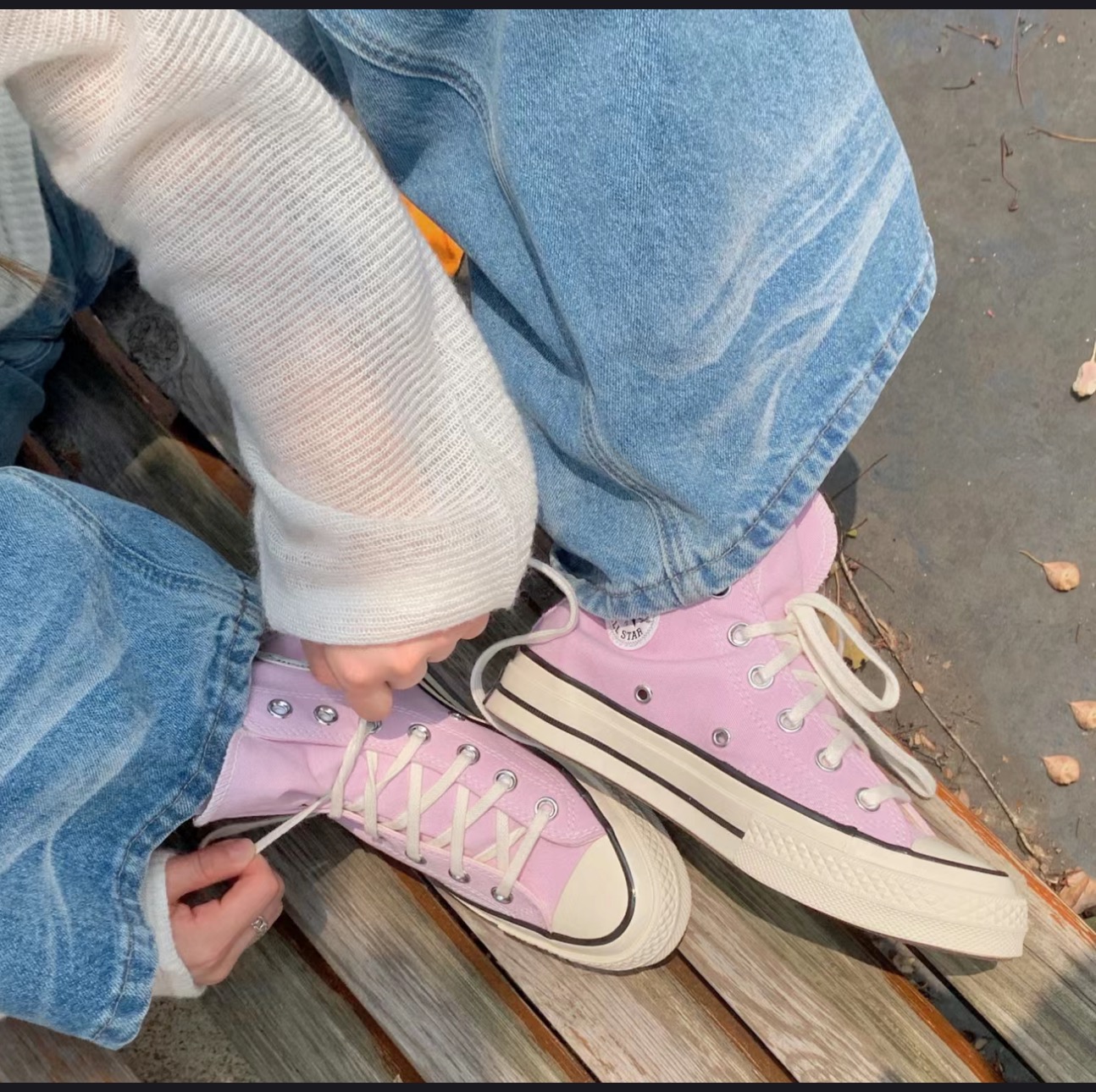 匡威休闲女高低帮百搭帆布鞋