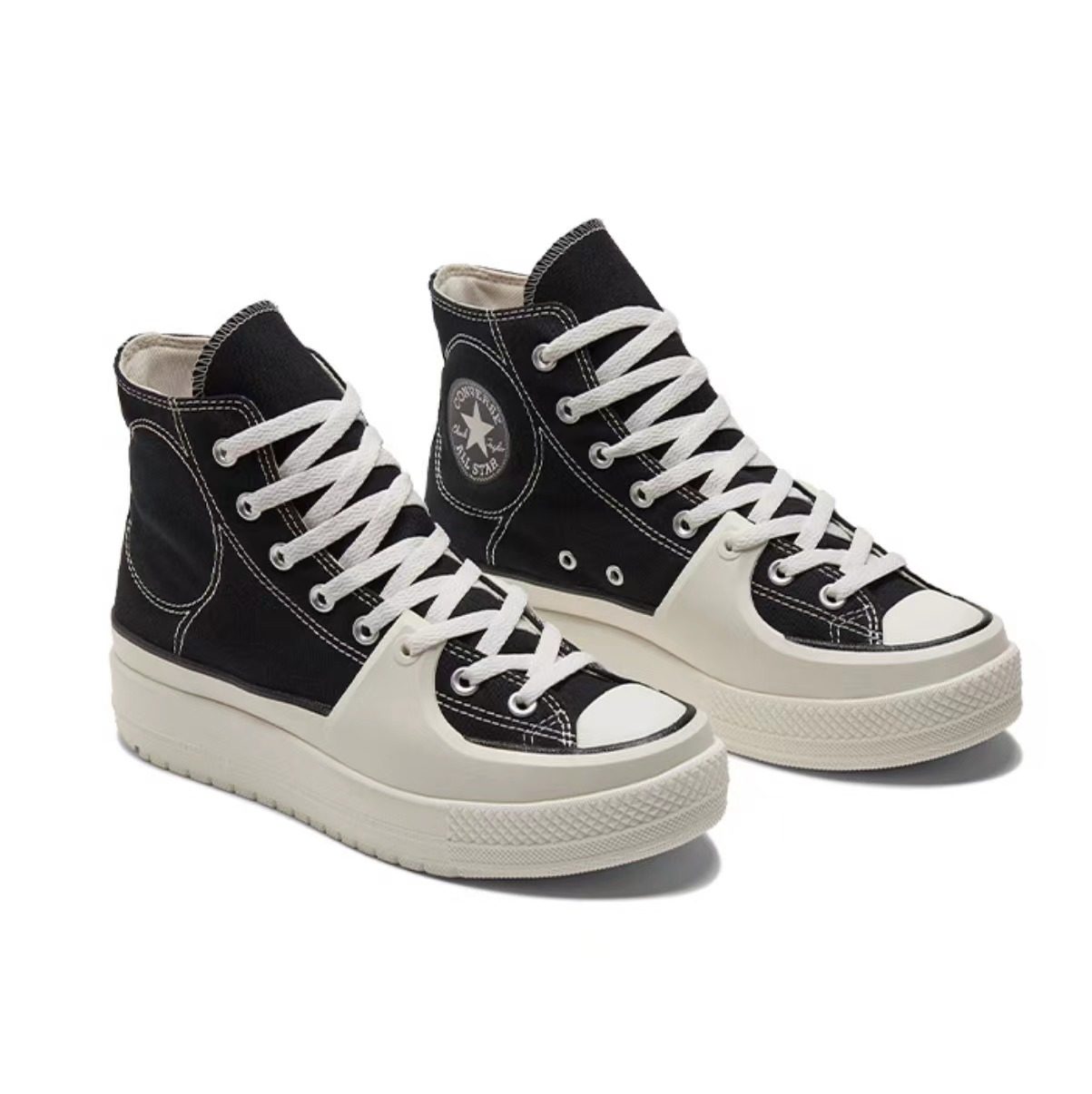 converse匡威 chuck all star黑白色高帮耐磨帆布鞋a05094/a02832