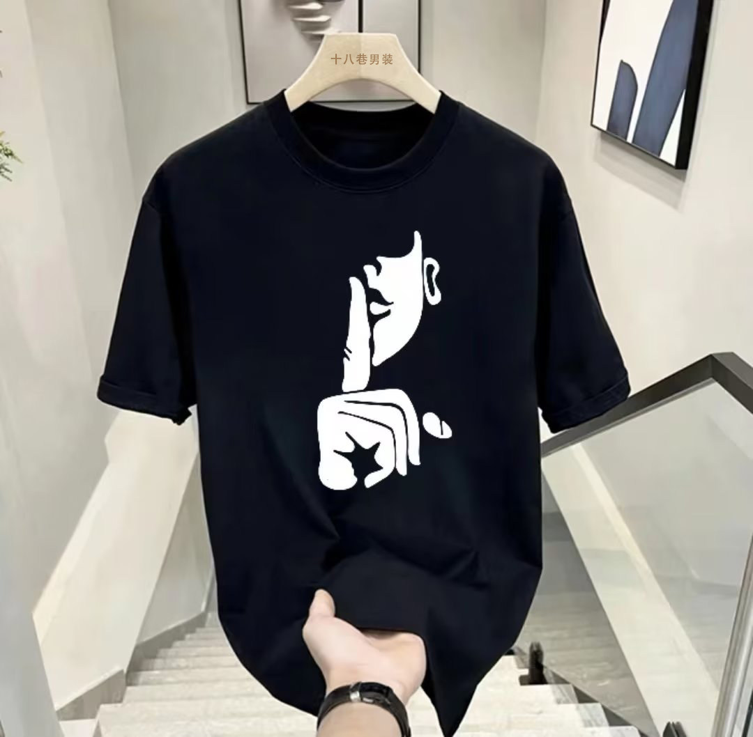 美式痞帅重磅短袖T恤青年男女款夏季ins潮牌街头宽松半袖休闲上衣