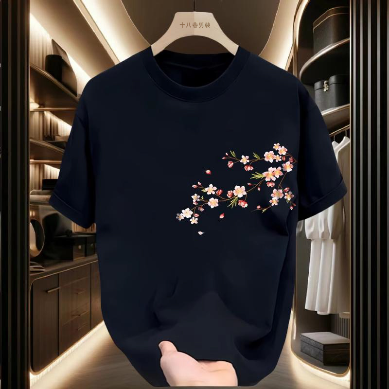 夏季美式痞帅青年短袖T恤圆领男女款街头宽松上衣重磅纯棉潮牌ins