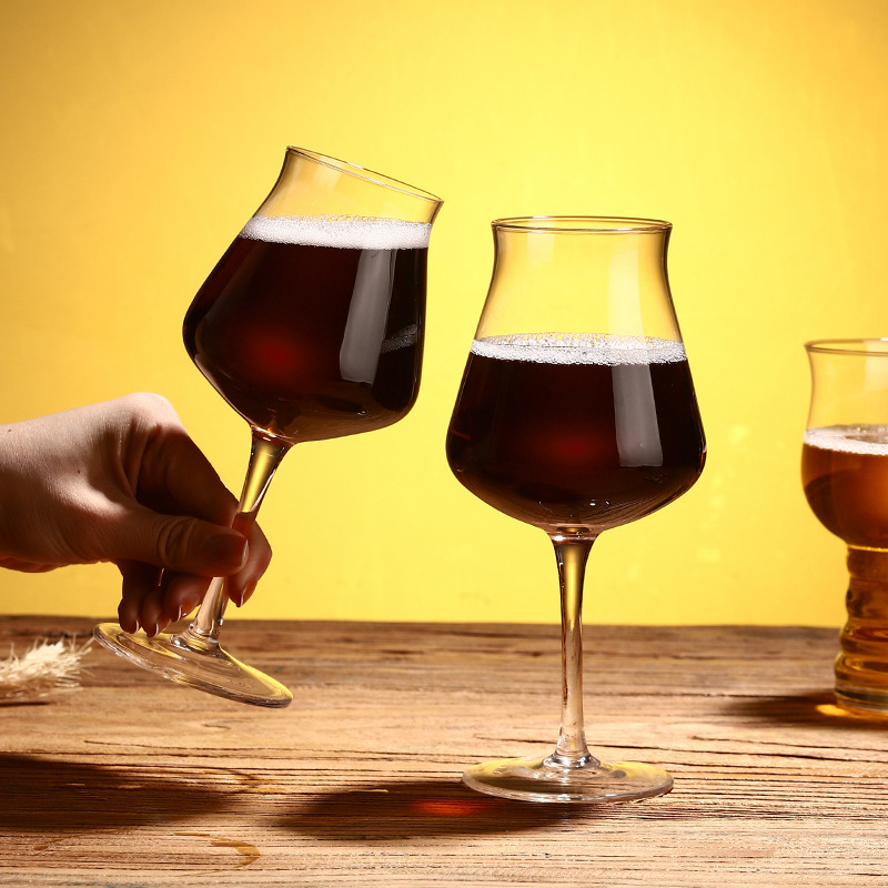 网红麦芽啤酒杯创意高颜值收腰反