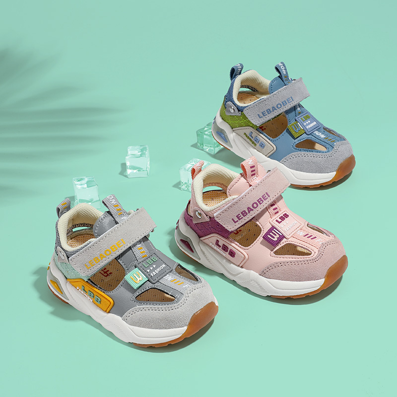 巴布龙夏款凉鞋镂空童软底学步鞋