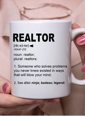 Realtor房地产经纪人定义陶瓷咖啡马克杯子茶水杯生日礼物Closing