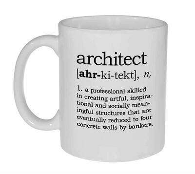 architect Definition建筑师定义生日礼物陶瓷咖啡马克杯子水新款