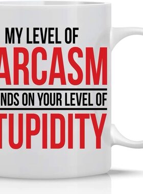 Sarcasm Stupidity Coffee Mug生日礼物美式陶瓷咖啡马克杯子茶水