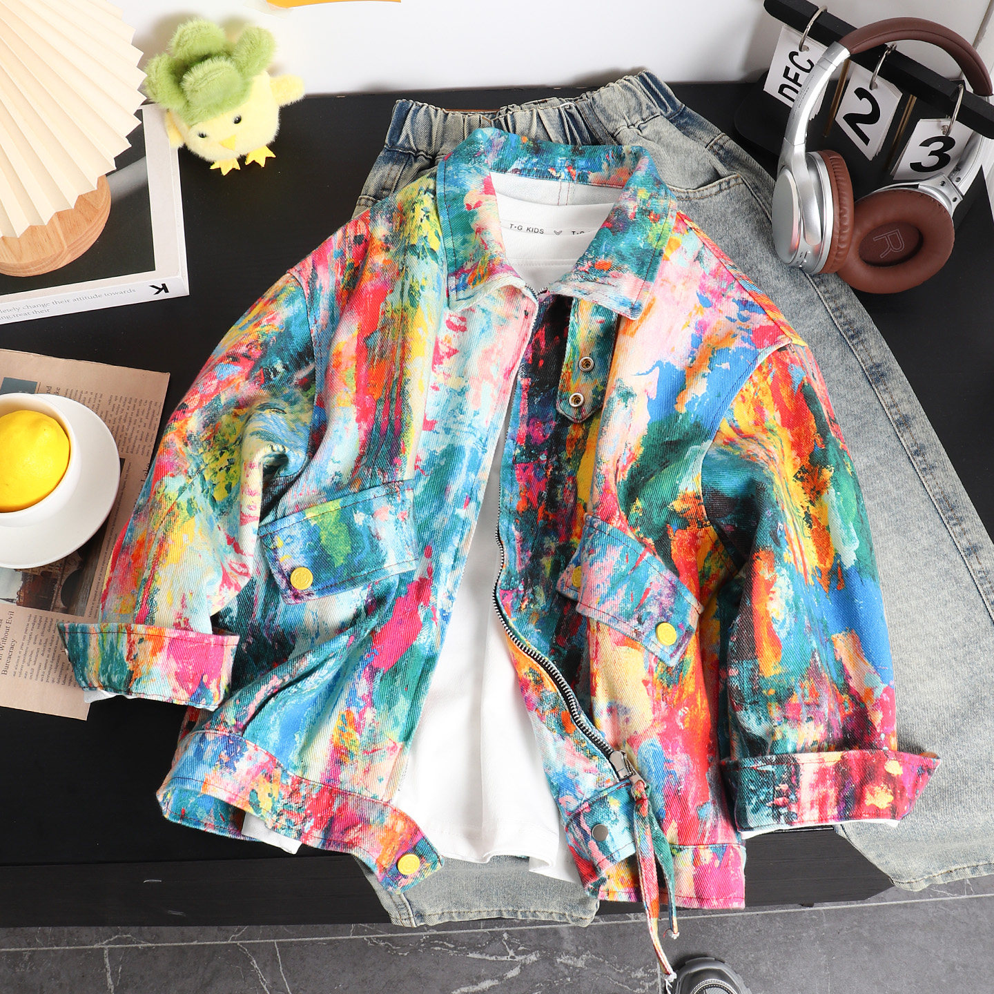 男童春季新款牛仔夹克外套2026新款儿童休闲春装中大童帅气男孩潮