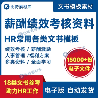 薪酬与绩效管理方案考核体系制度设计薪资企业员工kpi激励工具包