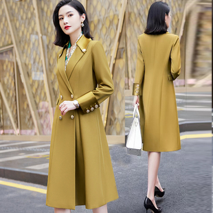 断码清仓赫本风垂感风衣女中长款春秋气质修身小个子商场女装辙柜