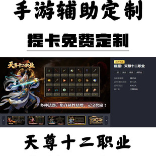 定制天尊十二职业辅助996盒子抖音传奇挂机科技工作室科技自动BS