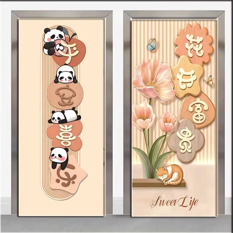 门贴自粘vpc防水耐磨卫生间衣橱