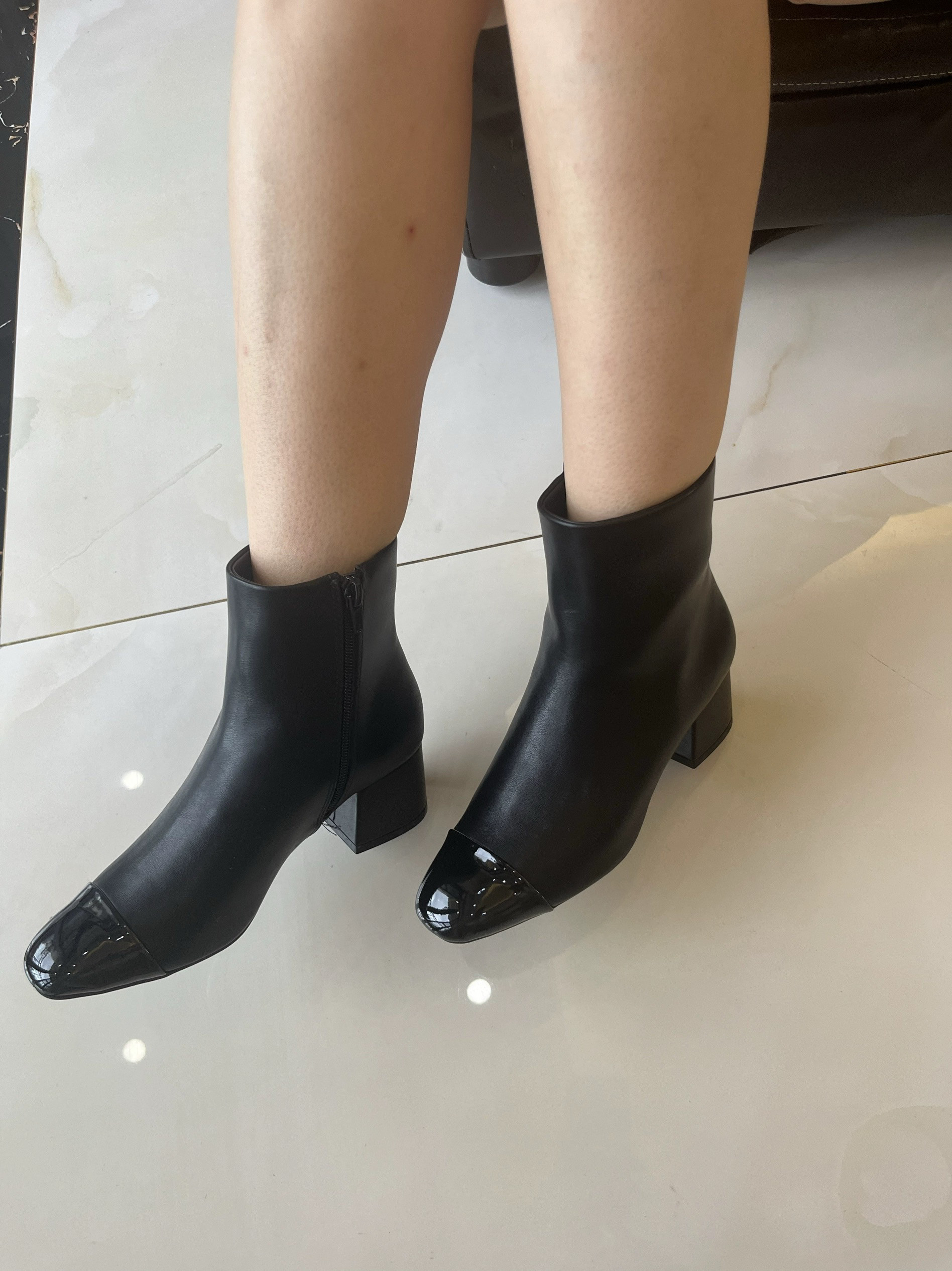 强烈推荐 外贸尾货  小香风女短靴裸靴粗跟中跟 时尚百搭女鞋,女鞋,时装靴,淘宝优惠券,粉丝福利购,淘宝优惠卷