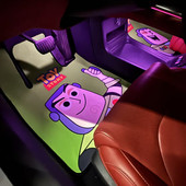 特斯拉modelYL脚垫卡通汽车地毯model3专车专用绒面防滑个性 定制