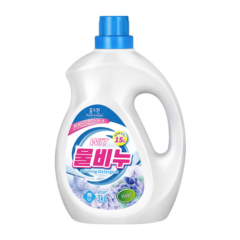 韩国品牌虹丝克润紫罗兰香洗衣液3kg持久留香护手洗衣服留香洗护