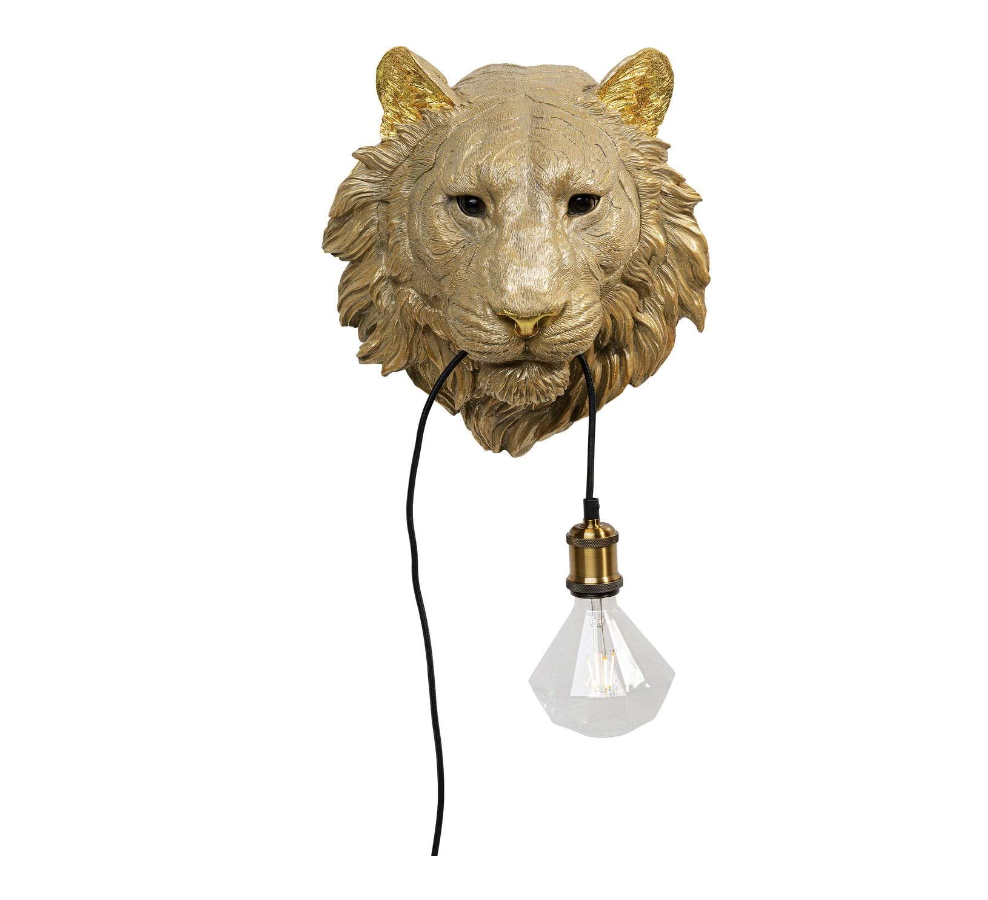 y erak 德国进口野兽派风格狮子头设计师样板间壁灯