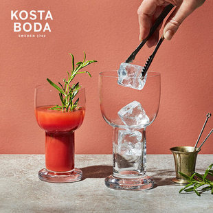 kostaboda水晶玻璃杯家用水杯ins风透明Picnic野餐果汁凉水壶