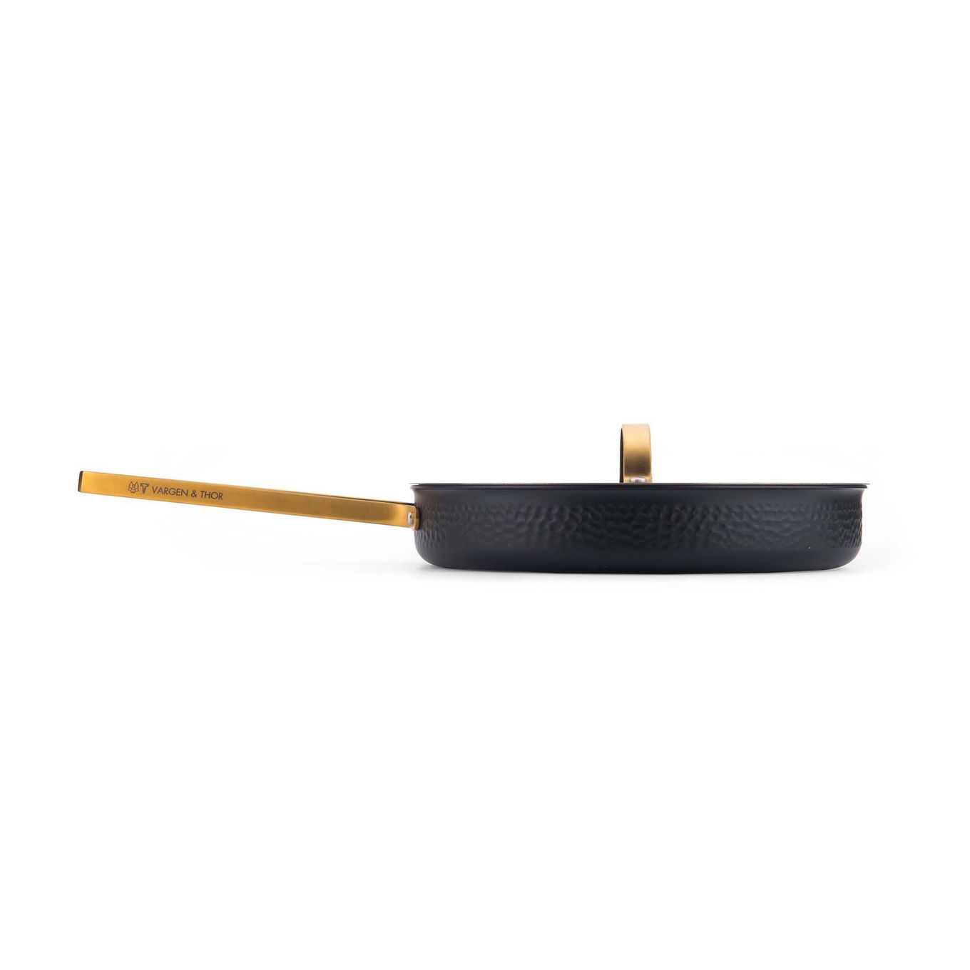 YArvet hammered black sauce pan with lid vt 黄铜锤纹带盖煎锅