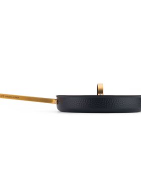 YArvet hammered black sauce pan with lid vt 黄铜锤纹带盖煎锅