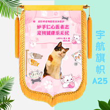 锦旗定制感谢宠物医生护士定做送爱宠医院彩色旌旗用品礼物加照片