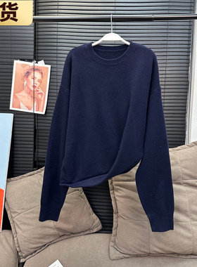 现货oldce*line解构蓝色斗篷全羊毛毛衣 RZ254033