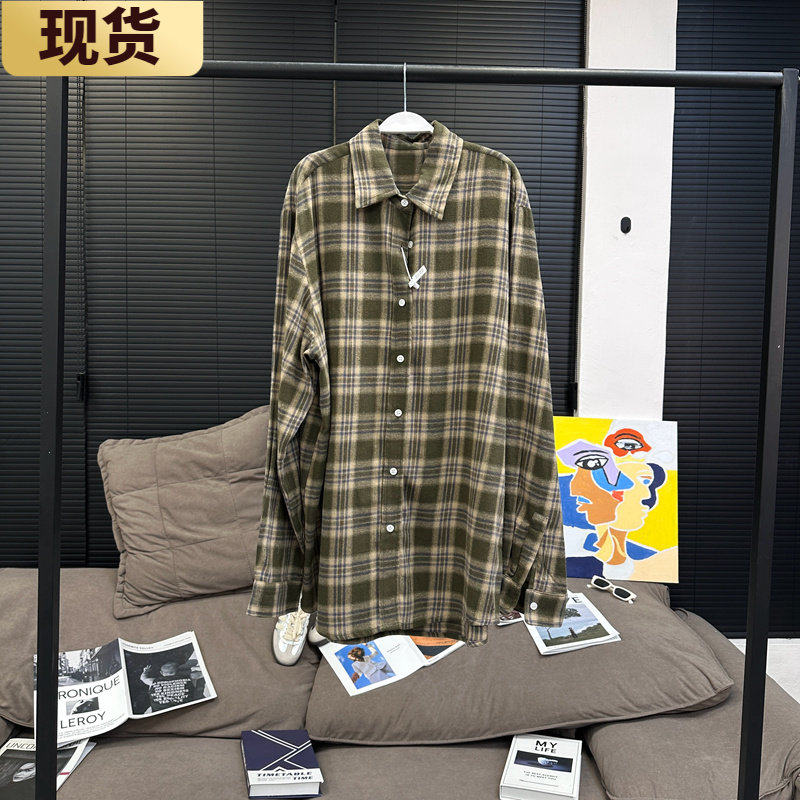 现货VC surryhills街区ctwalk 绿紫格磨毛衬衫