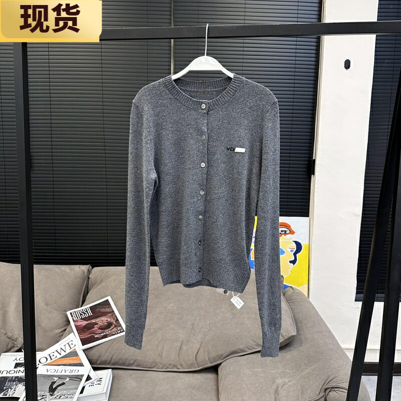 【现货】VC问了好几期的miu风私服灰开衫外套女秋季新款