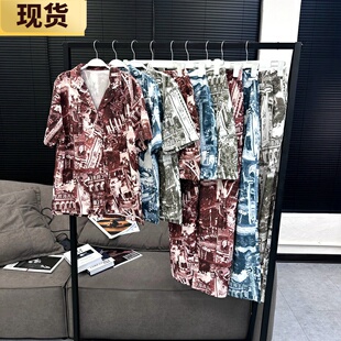 【现货】MONA套装女新款夏季显瘦时尚网红复古阔腿裤裙子两件套洋