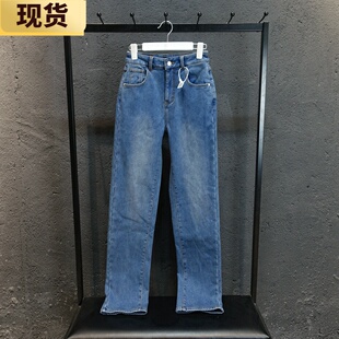【现货】VC 显瘦厚抓绒牛仔裤女含常规版高妹版冬新款高腰直筒裤