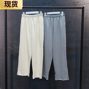 【现货】奶油空气感两色遛弯裤女2022年春季新款休闲长裤直筒裤
