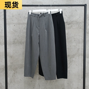 子女新款 裤 显瘦哈伦休闲裤 韩版 女 宽松直筒九分西装