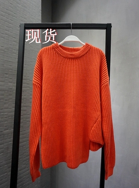 【现货】VC 秋装新款 圆领长袖粗线条棱角毛衣女 厚三色