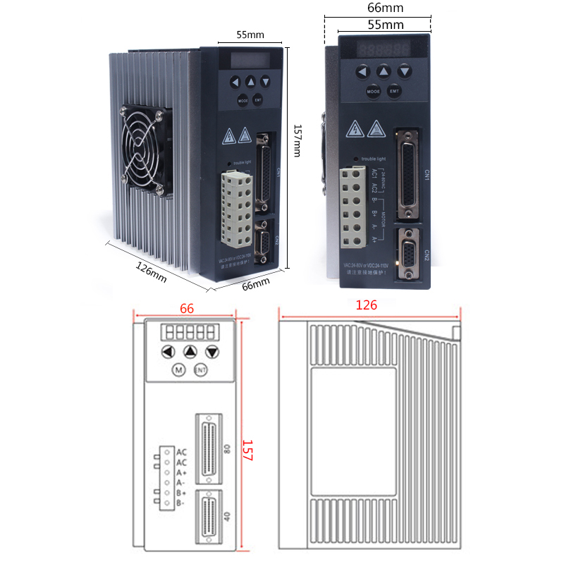 数显闭环电机套装57/60/2.2N/3N/4N高速混合伺服驱动器HB860M电机 搬运/仓储/物流设备 钢丝绳吊索 原图主图