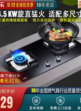 Macro/万家乐 KA211B双灶台嵌两用猛火三防支架高性价比燃气灶