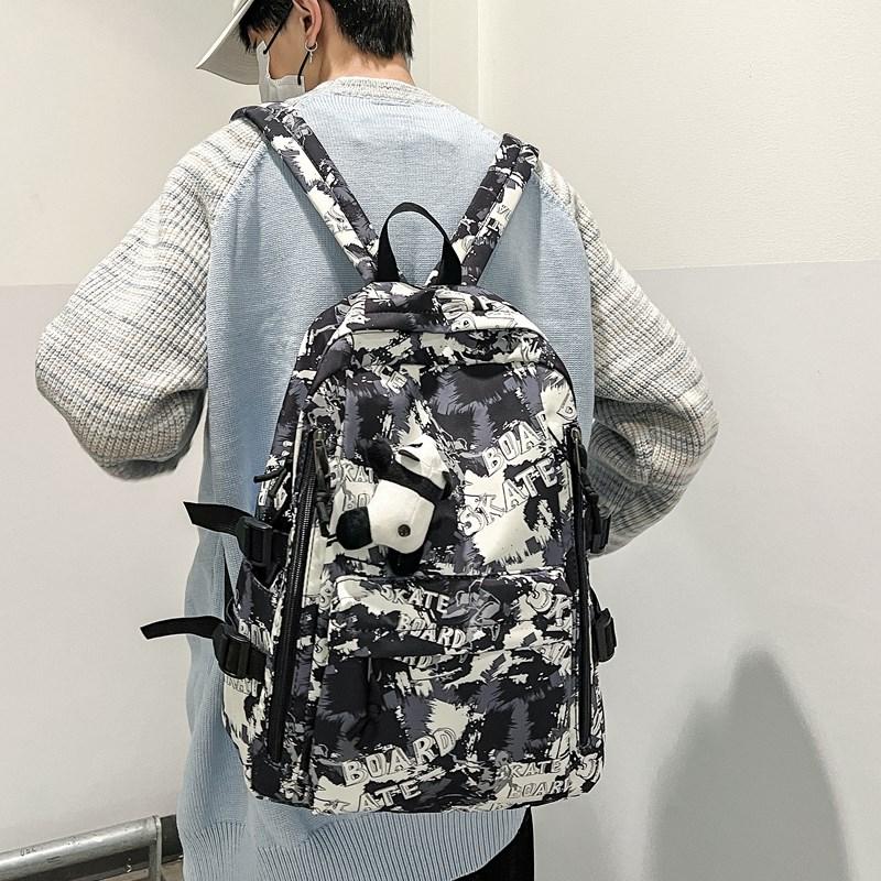其他学院男女通用双肩包涤纶印花