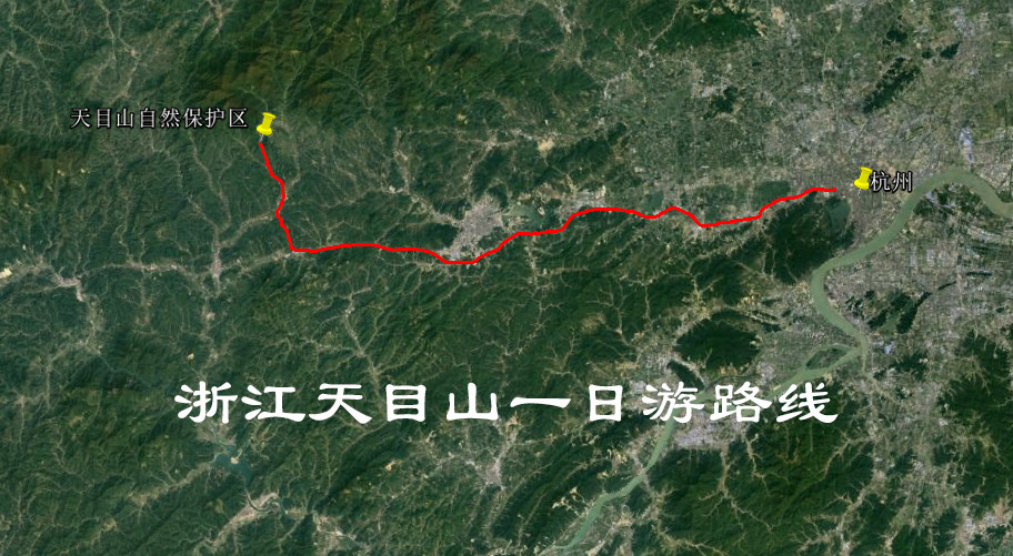 浙江天目山 自驾 旅行 旅游 导航地图 谷歌 奥维轨迹路线