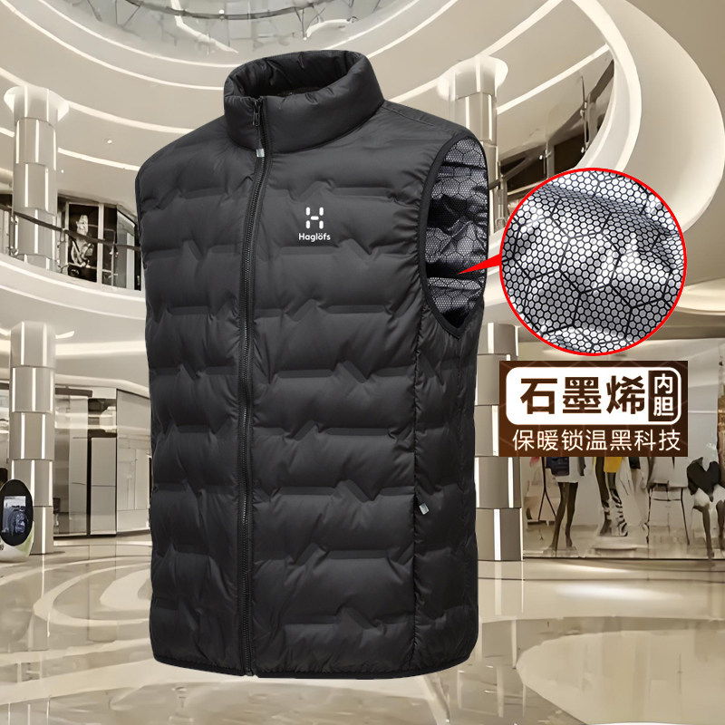 HAGLOFS火柴棍羽绒马甲男女秋冬款白鸭绒坎肩背心石墨烯保暖外套,男装,羽绒马甲,淘宝优惠券,粉丝福利购,淘宝优惠卷