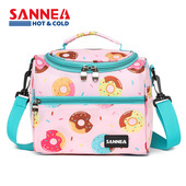三能学生卡通保温包牛津布手提便当包户外野餐保温包5L跨境饭盒袋