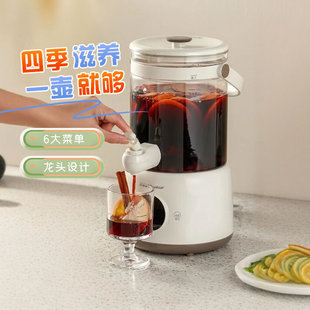 荣事达 Royalstar多功能玻璃养生烧水壶2.8L分体电热水壶花茶恒温