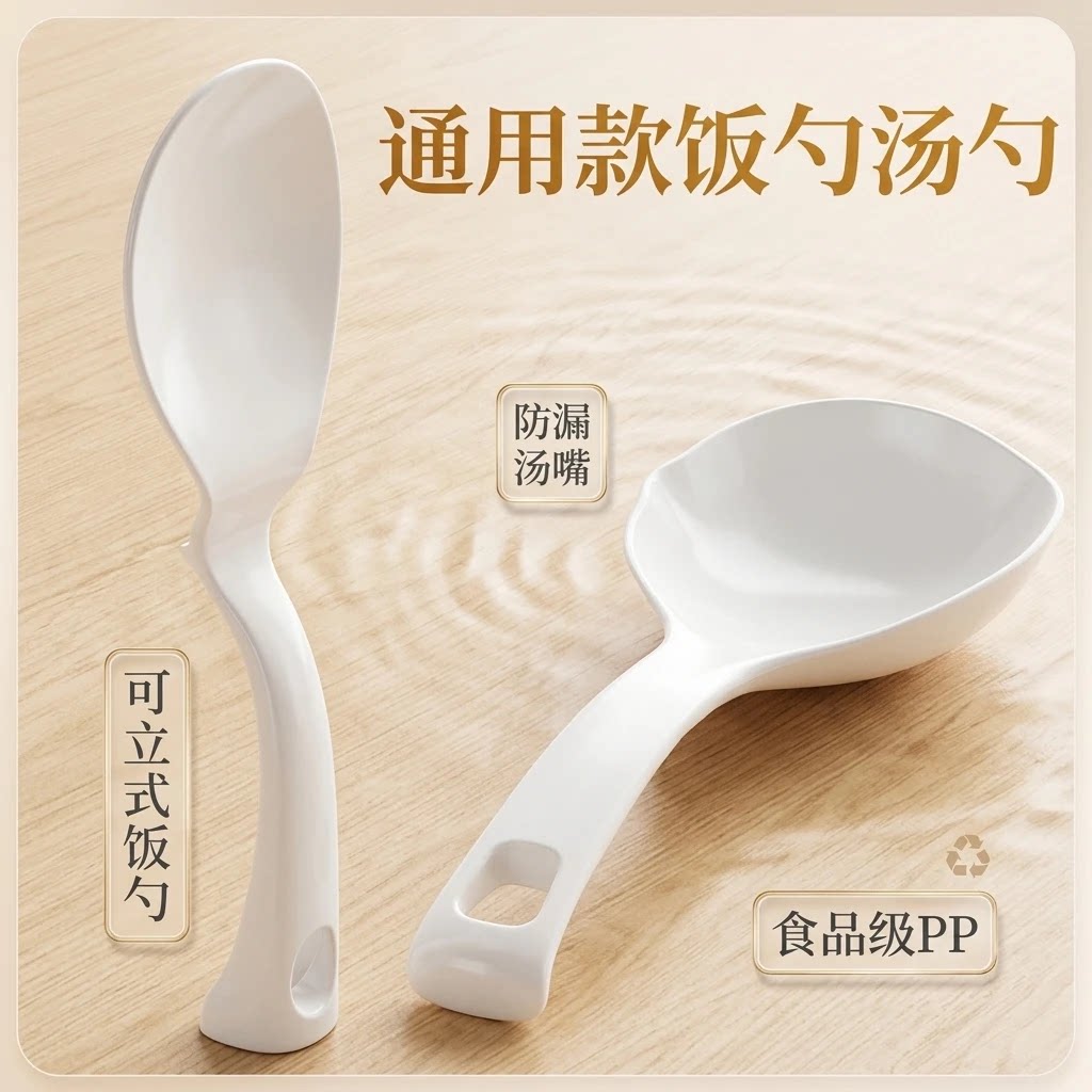 适用美的电饭煲/锅汤勺家用铲子不粘可立可挂米饭勺粥勺饭铲塑料