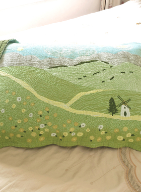 我想把suo有的温柔dou用来守护你 纯棉水洗纱布艺术枕巾单人枕用