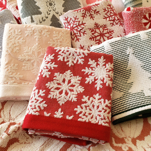 把平凡的日常过成只属于我们的庆典外贸微瑕圣诞纯棉毛巾冬日篇章